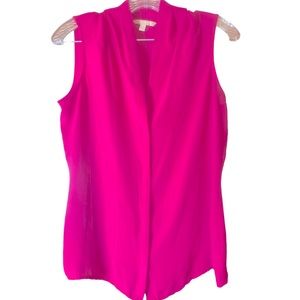 BANANA REPUBLIC Fuchsia Sleeveless Button Blouse - Size 6